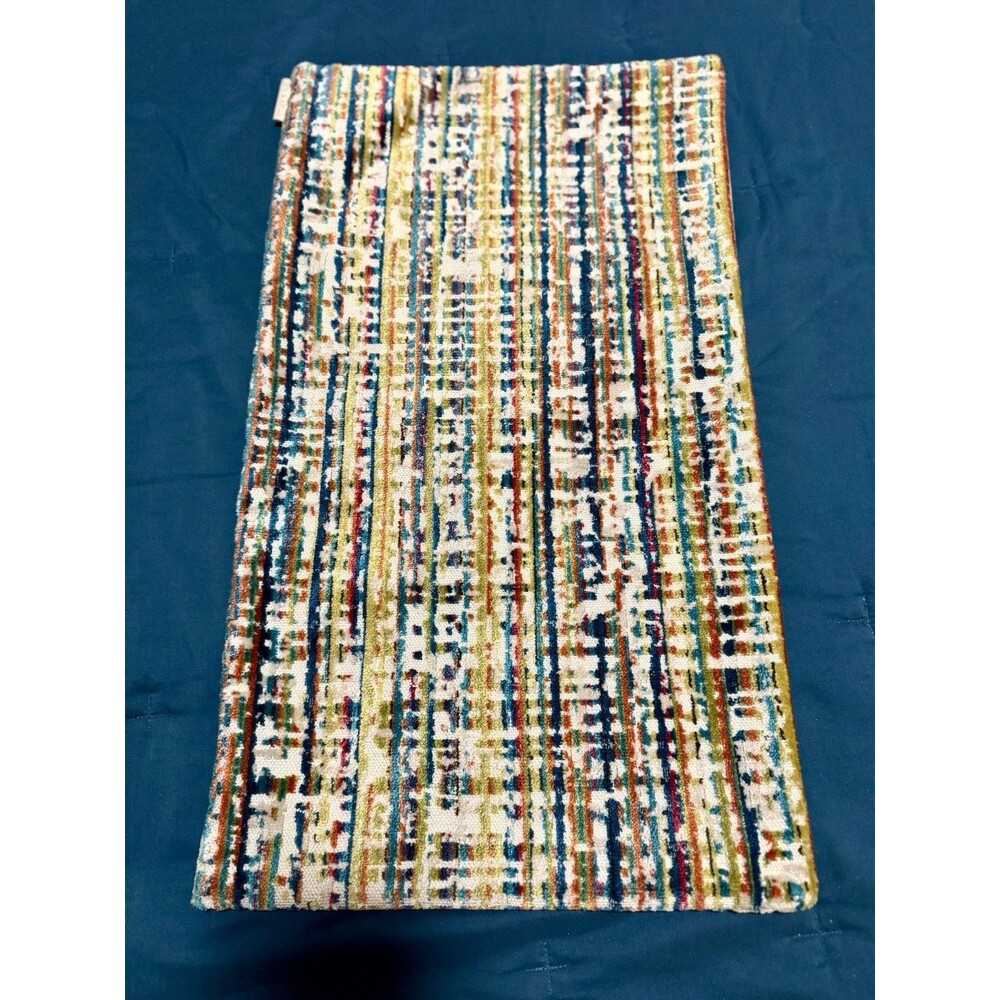 D.V. Kap Home Velvet Lumbar Pillow Cover Dynamix Crayola 14x24 Multicolor Boho